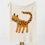 Cozy Half Velvet Blanket Set with Spotted Leopard Design & Pillow Cover