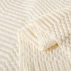 Cozy Knitted Throw Blanket - Soft Acrylic Vintage Style for Home Decor