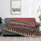 CozyBoho - Modern Geometric Flannel Throw Blanket for Autumn Comfort