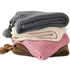 CozyKnits - Soft Breathable Knitted Shawl Throw Blanket for Home & Travel