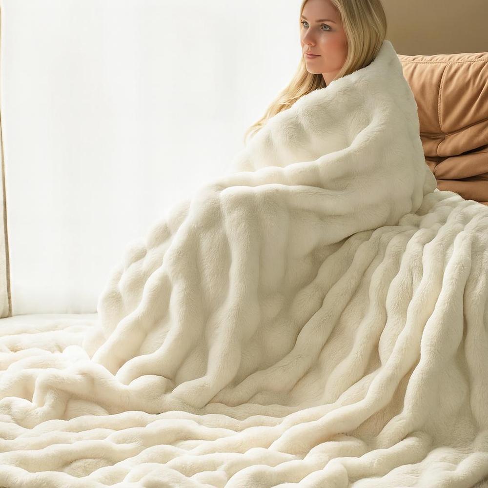 CozySoft Plush Fluffy Blanket - Soft, Versatile Couch & Bed Decor
