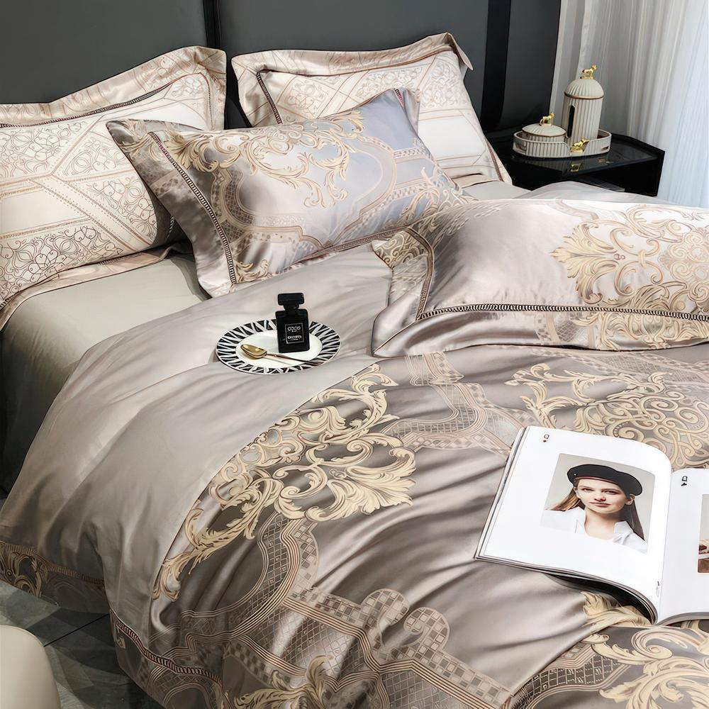 Damask Chic - 100% Egyptian Cotton Bedding Set with 1000 Thread Count