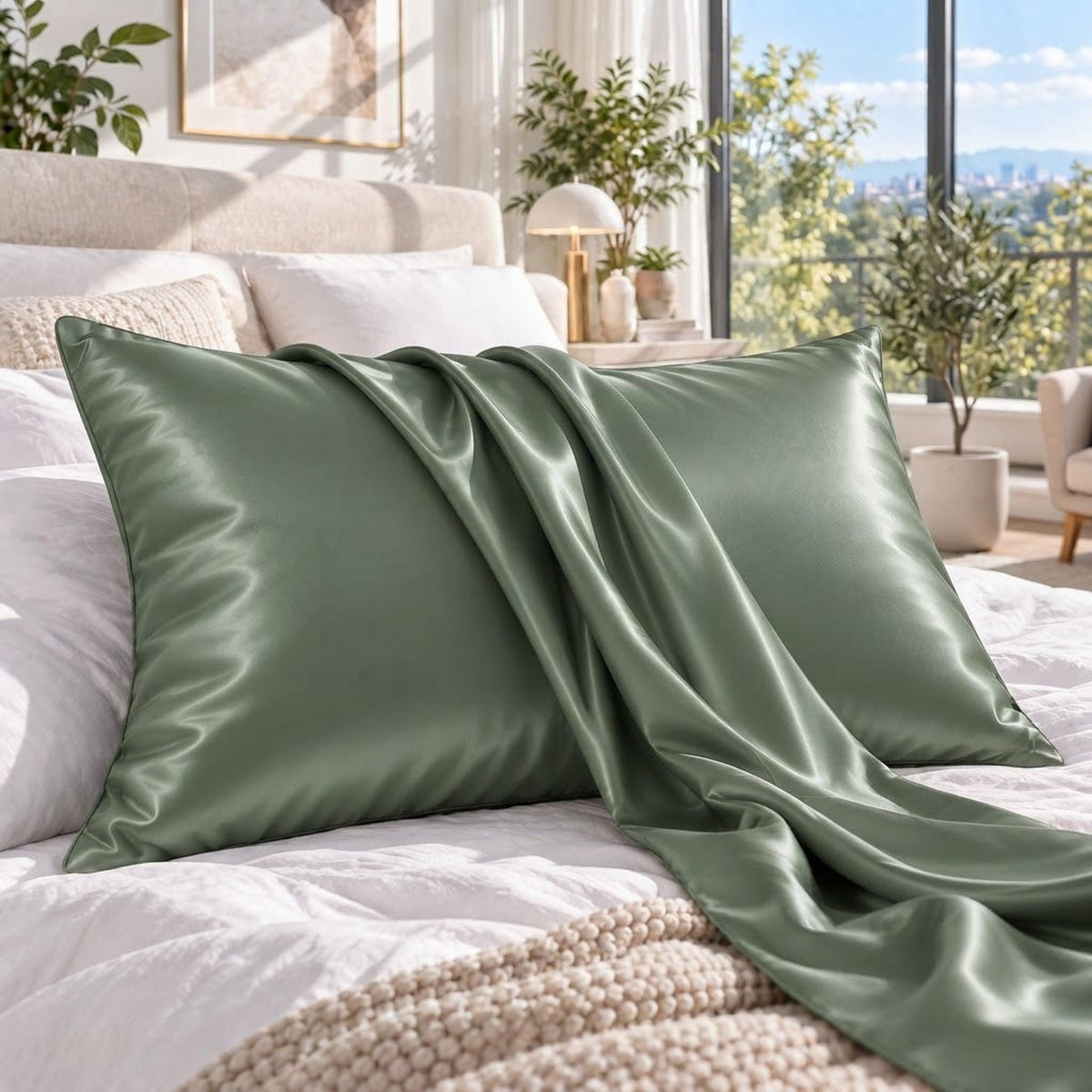 Elegant 30 Momme Silk Pillowcase Set with Hidden Zipper-Pillowcases-Glompi-Glompi