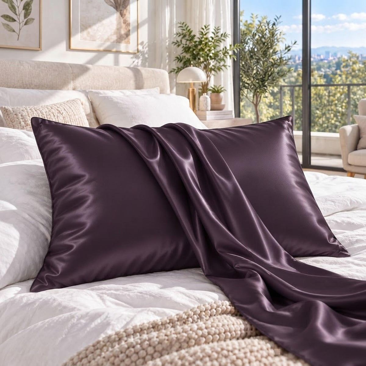 Elegant 30 Momme Silk Pillowcase Set with Hidden Zipper-Pillowcases-Glompi-Glompi