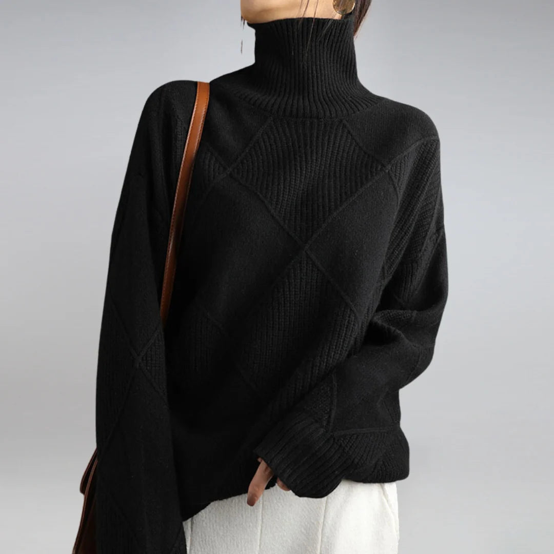 Elegant Cashmere Turtleneck Sweater for Women 5