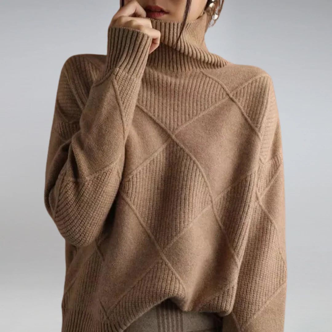 Elegant Cashmere Turtleneck Sweater for Women 3