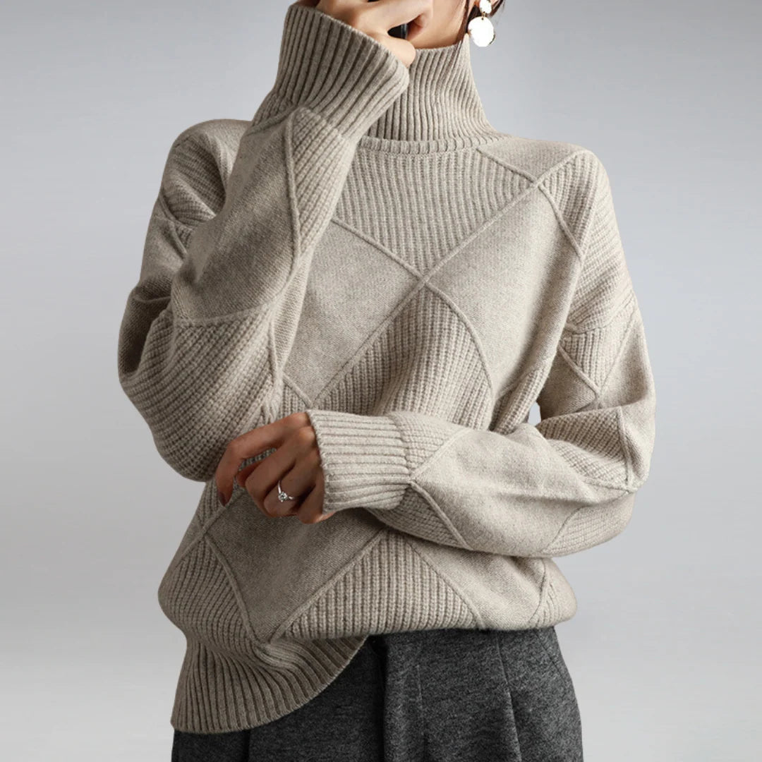 Elegant Cashmere Turtleneck Sweater for Women 4