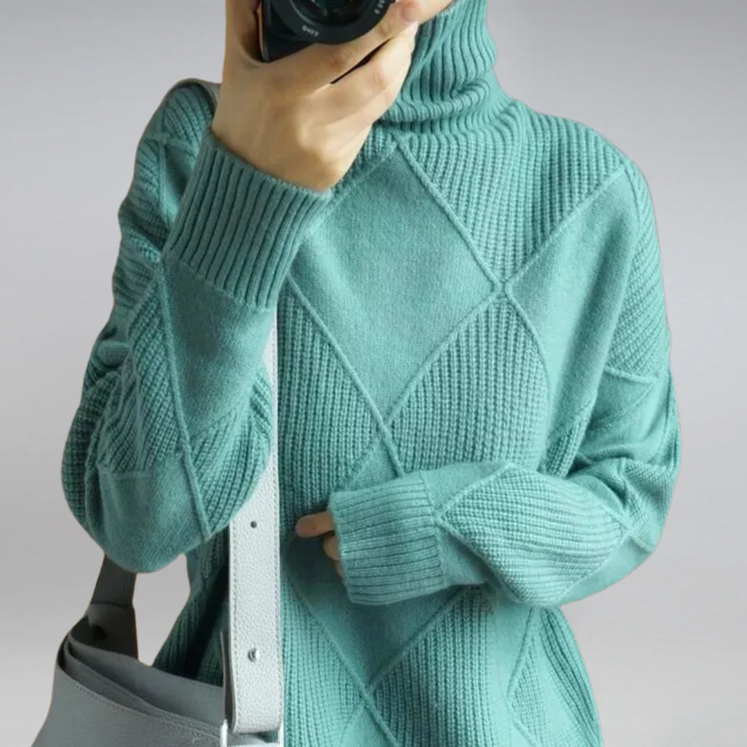 Elegant Cashmere Turtleneck Sweater for Women 6