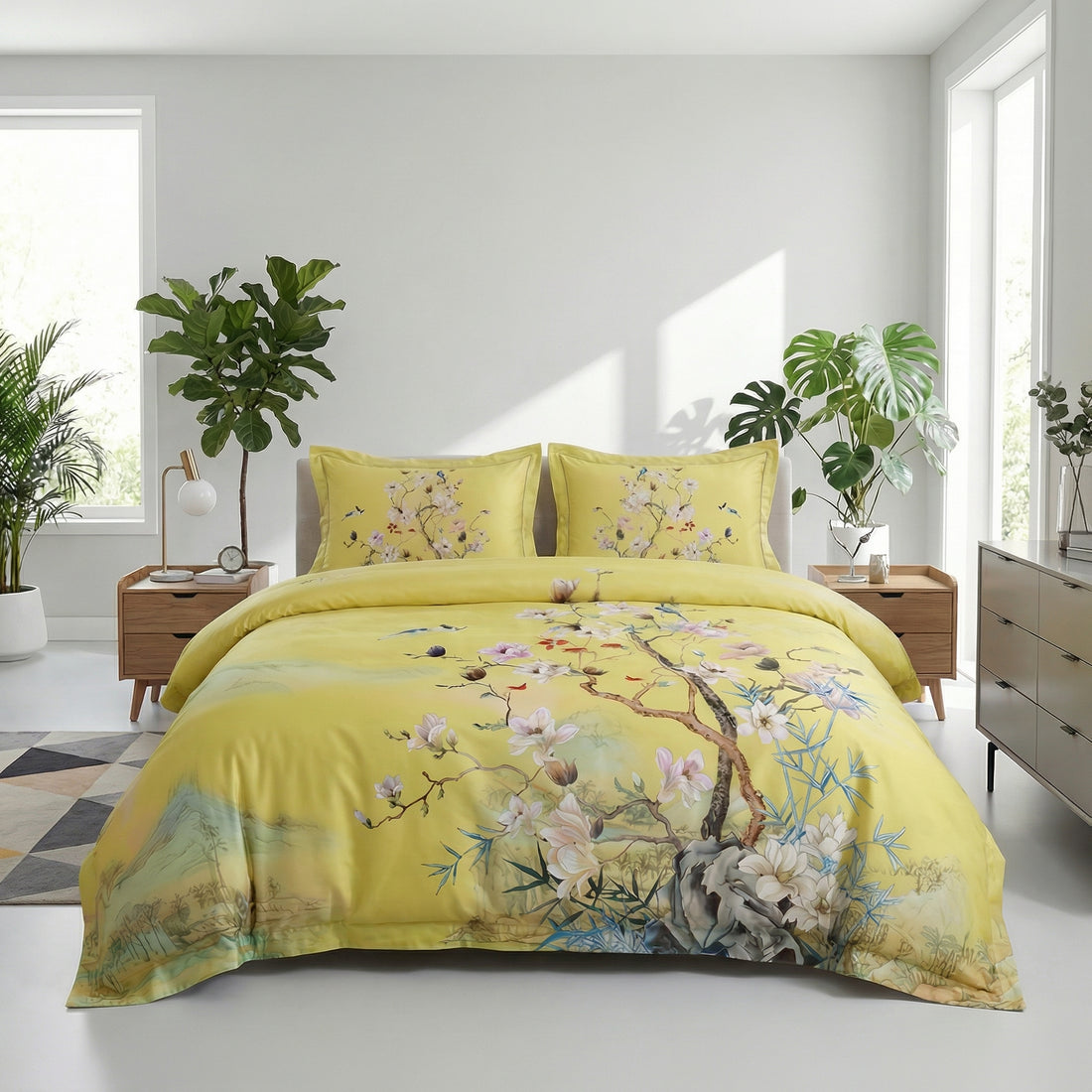 Elegant Egyptian Cotton Bedding Set - Duvet Cover with Pillowcases-Duvet Covers-Glompi-Queen-No Sheet-Glompi