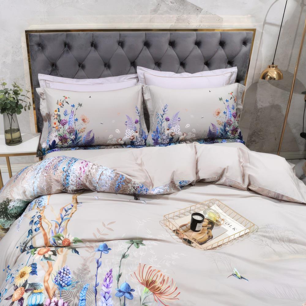 Elegant Floral Bedding Set - Luxurious Egyptian Cotton Duvet Covers