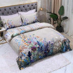 Elegant Floral Bedding Set - Luxurious Egyptian Cotton Duvet Covers