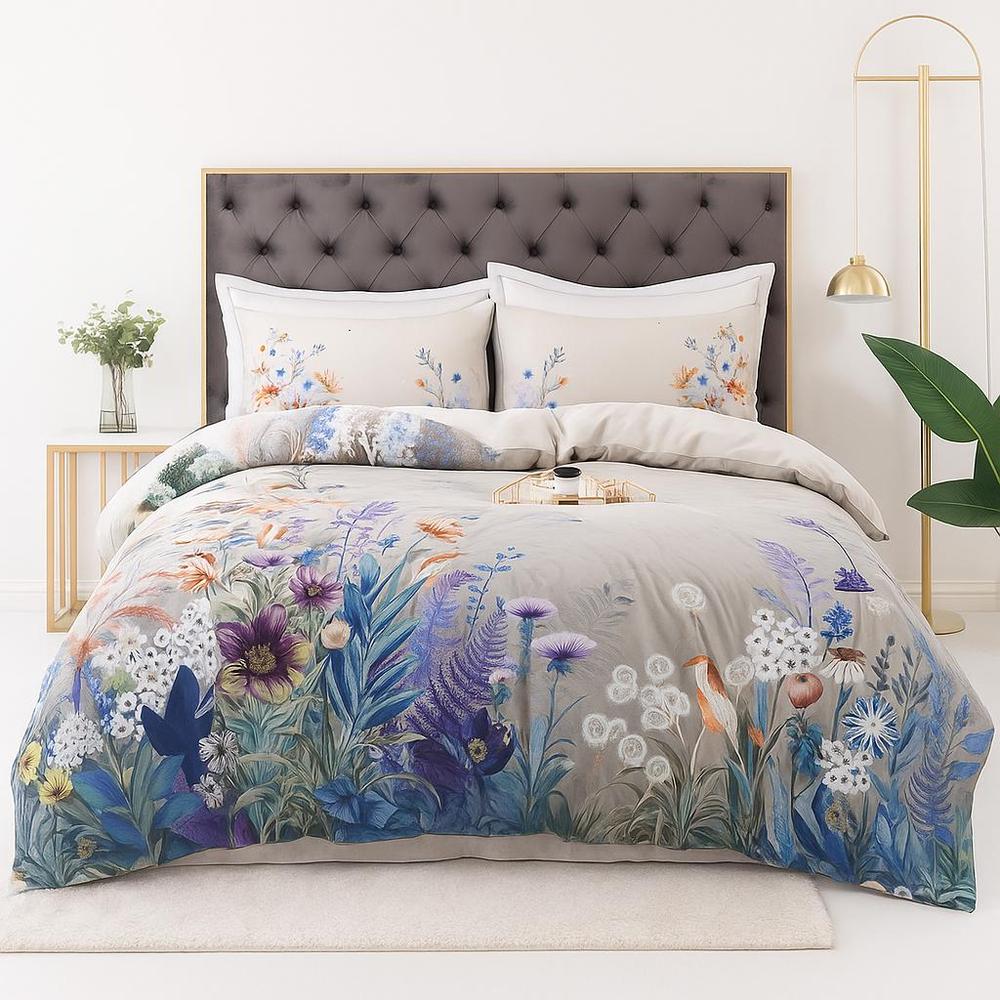 Elegant Floral Bedding Set - Luxurious Egyptian Cotton Duvet Covers