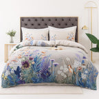 Elegant Floral Bedding Set - Luxurious Egyptian Cotton Duvet Covers