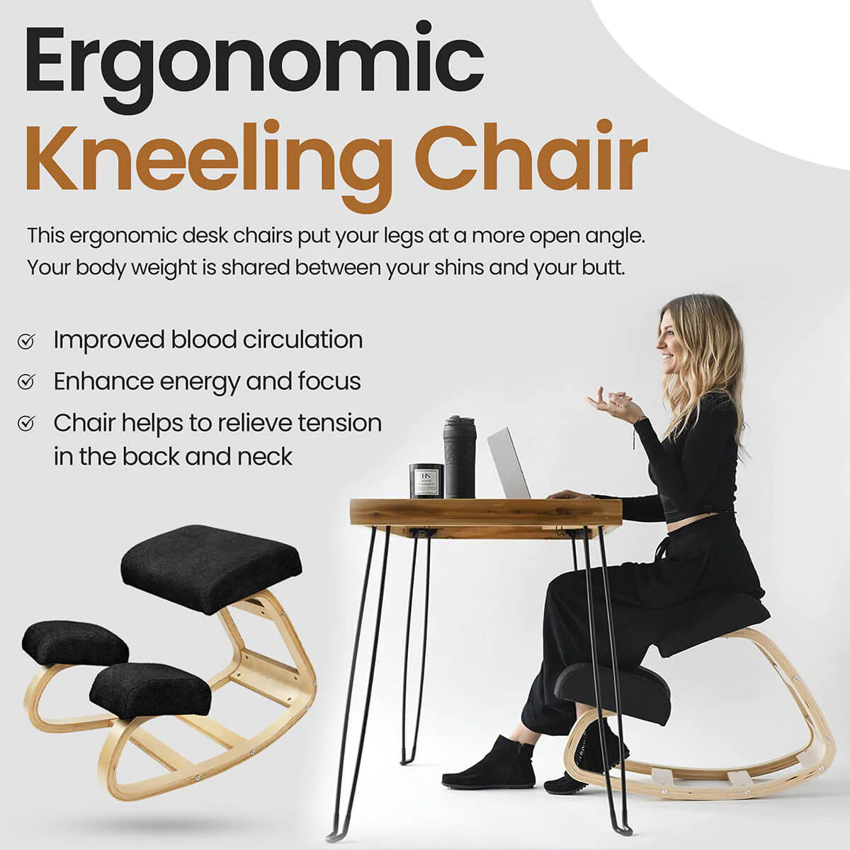 Posture Support Ergonomic Kneeling Chair