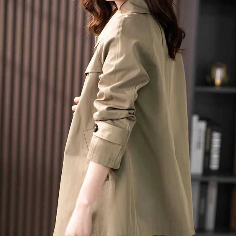 Floral Lined Women's Jacket with Pockets and Button Front 4
