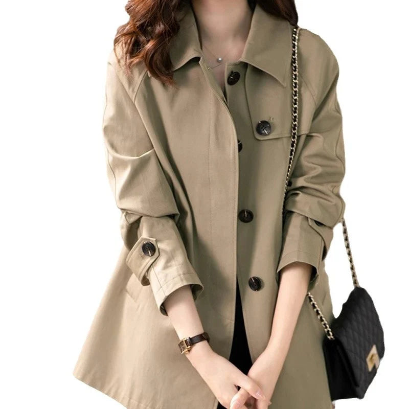 Floral Lined Women's Jacket with Pockets and Button Front 5