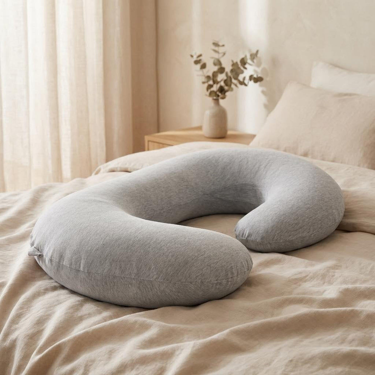 G-Shaped Maternity Body Pillow with Removable Cover-Pregnancy Pillows-Glompi-Glompi