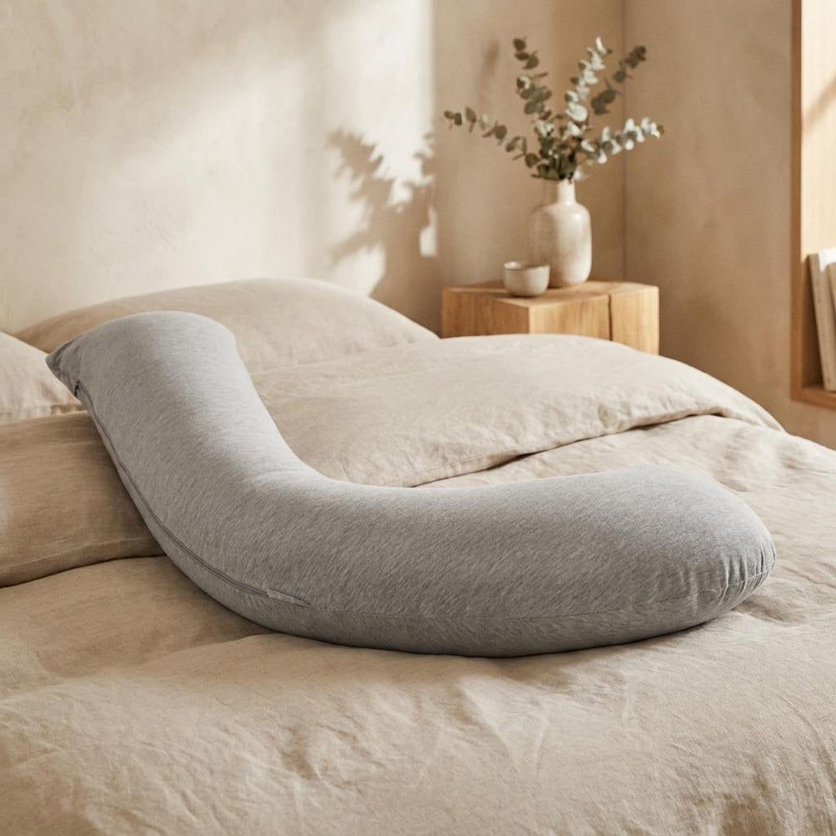 G-Shaped Maternity Body Pillow with Removable Cover-Pregnancy Pillows-Glompi-Glompi