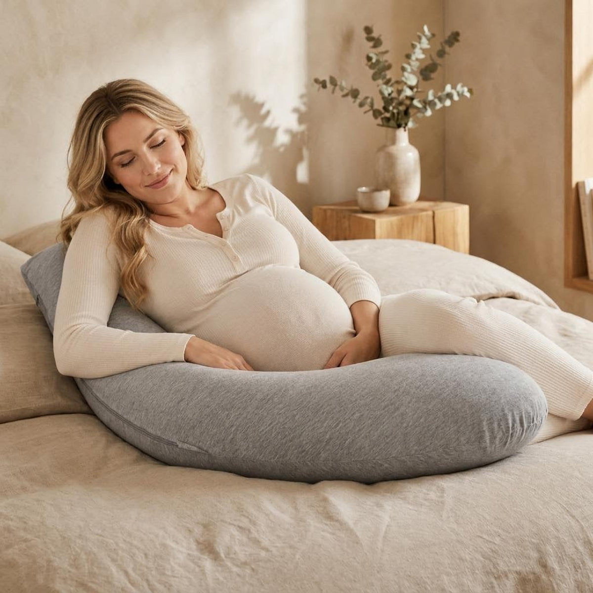 G-Shaped Maternity Body Pillow with Removable Cover-Pregnancy Pillows-Glompi-L-Shaped-Glompi