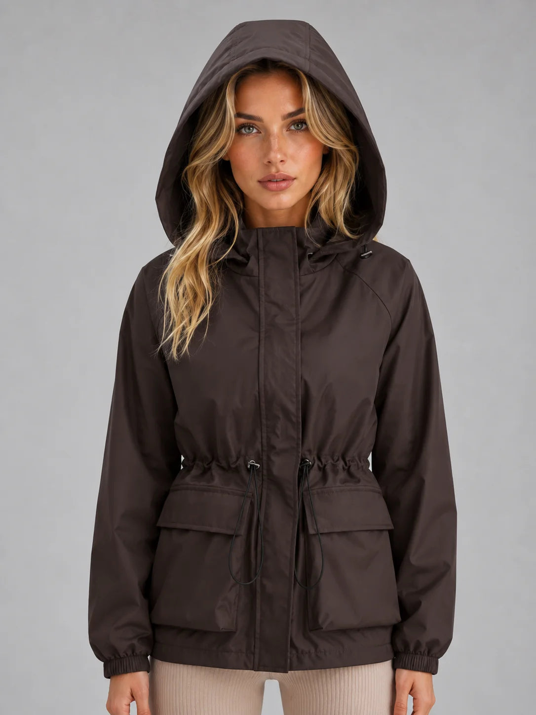 Hooded Lightweight Rain Jacket for Women 2