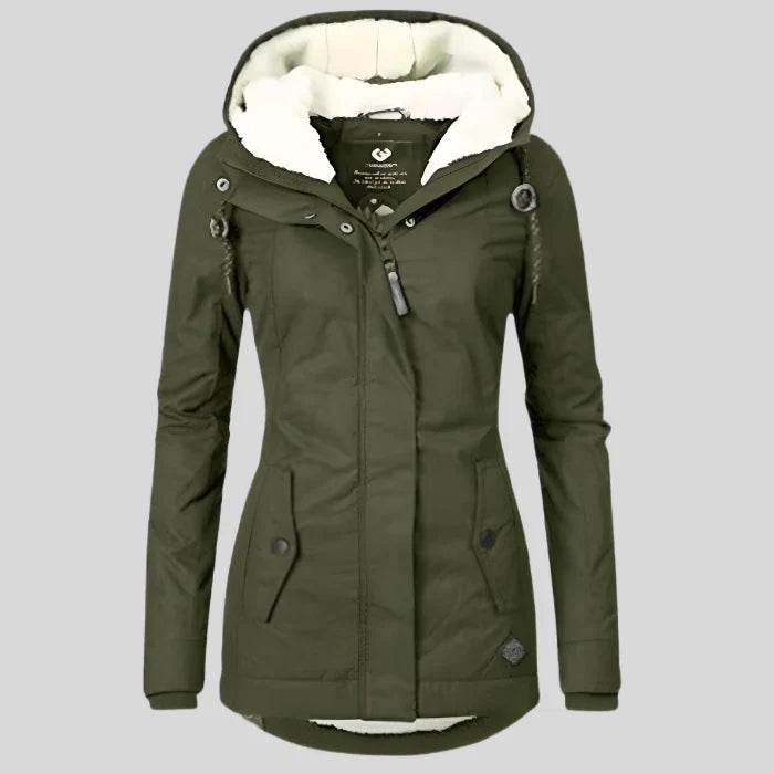 Hooded Winter Jacket with Sherpa Lining for Cold Weather 4