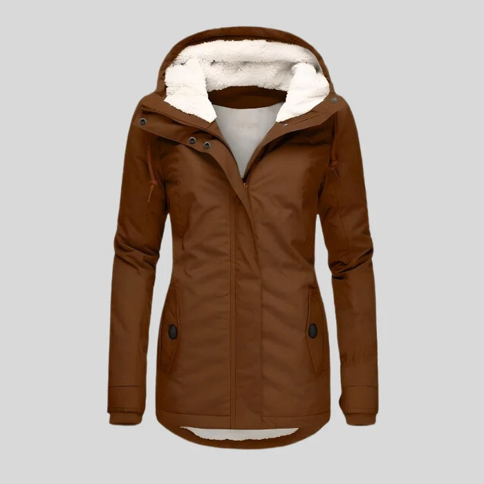 Hooded Winter Jacket with Sherpa Lining for Cold Weather 3