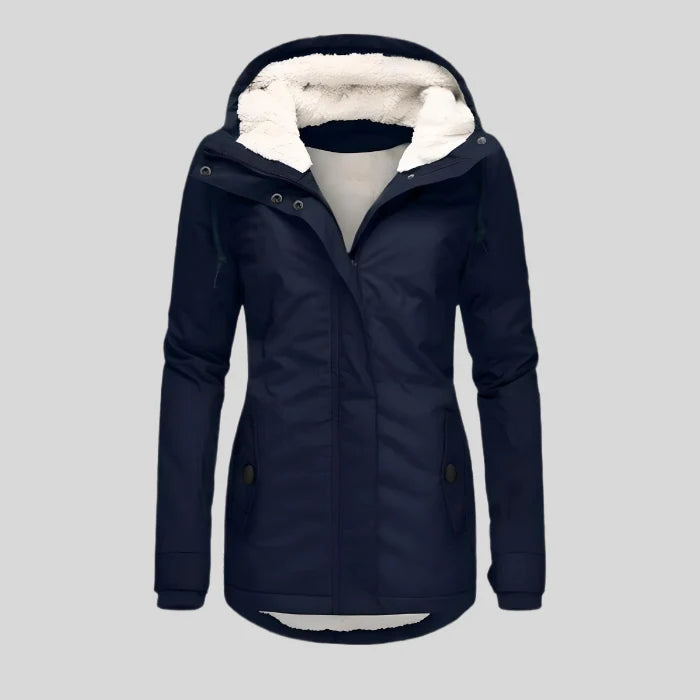 Hooded Winter Jacket with Sherpa Lining for Cold Weather 2