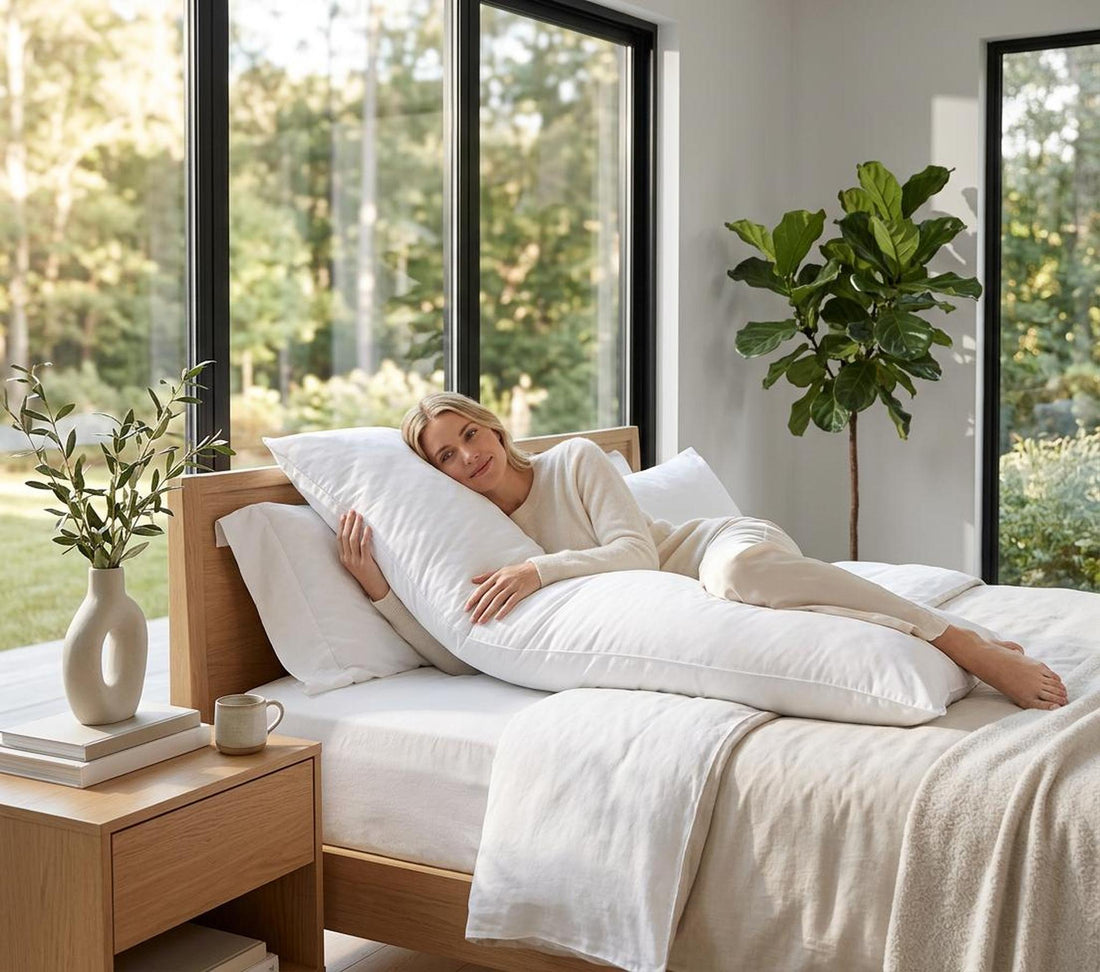 Large Breathable Body Pillow Insert - Full-Length Support Cushion-Pillows-Glompi-16×39" (40×100cm)-Glompi