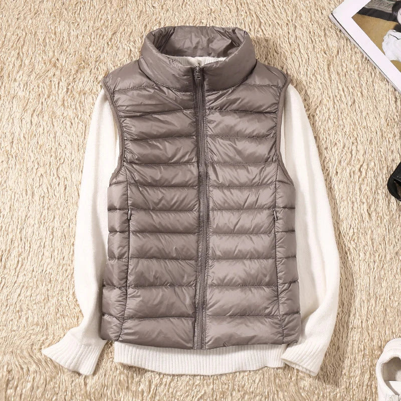 Lightweight Padded Gilet with Stand Collar 1
