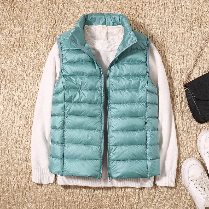 Lightweight Padded Gilet with Stand Collar 7