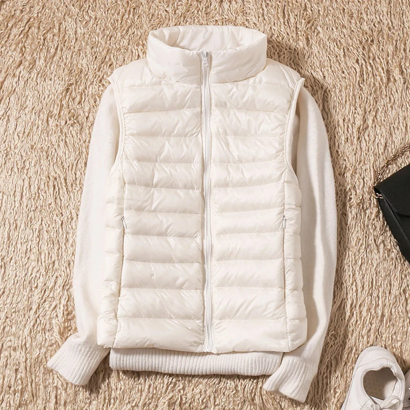 Lightweight Padded Gilet with Stand Collar 11
