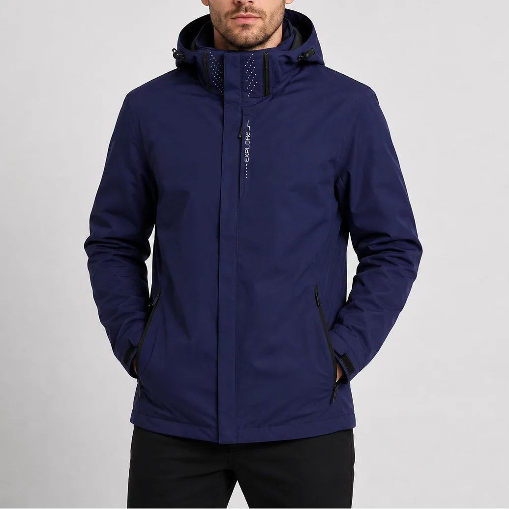 Lightweight Waterproof Hooded Rain Jacket for Outdoor Use 0