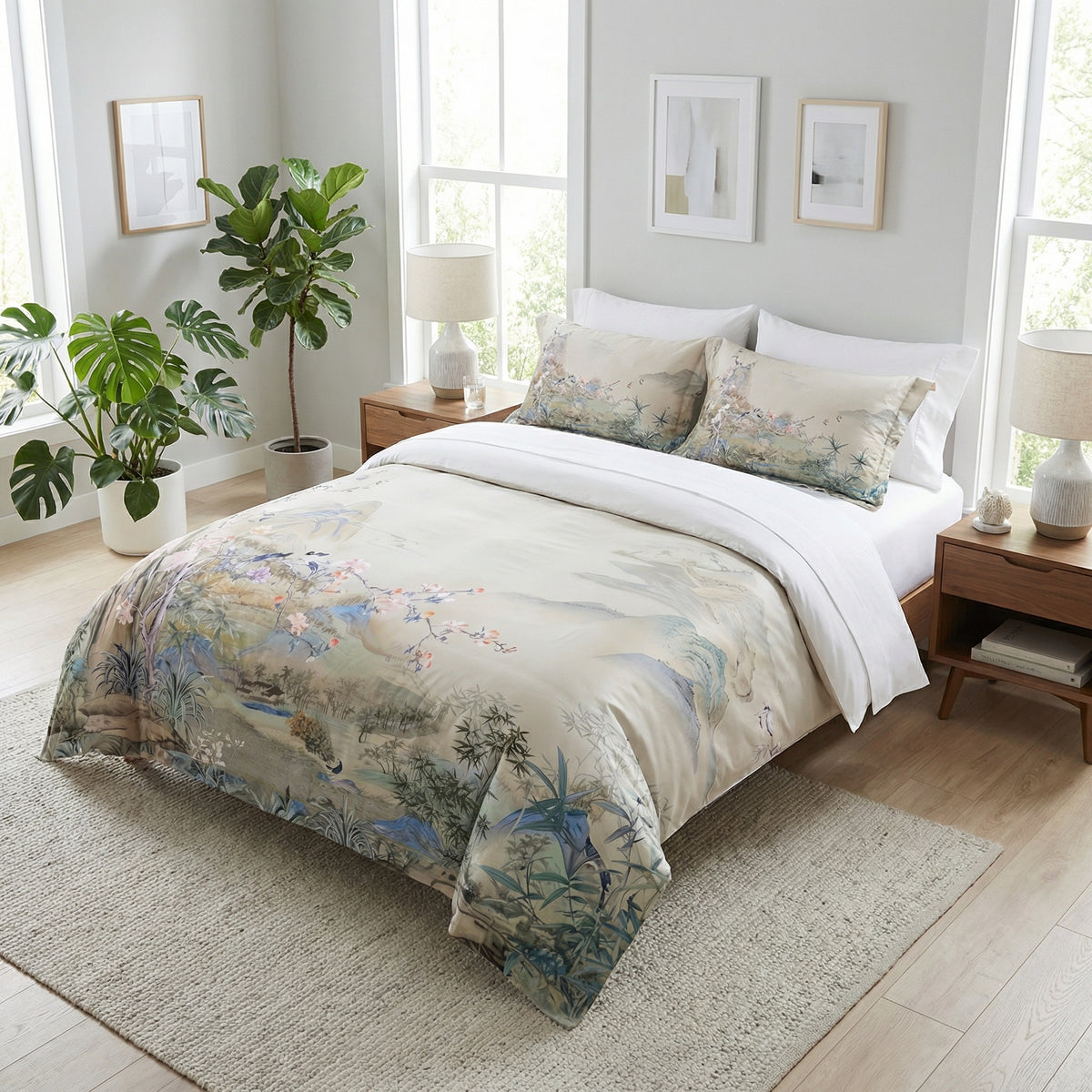 Luxury 600 TC 100% Egyptian Cotton Duvet Cover Set-Duvet Covers-Glompi-Glompi