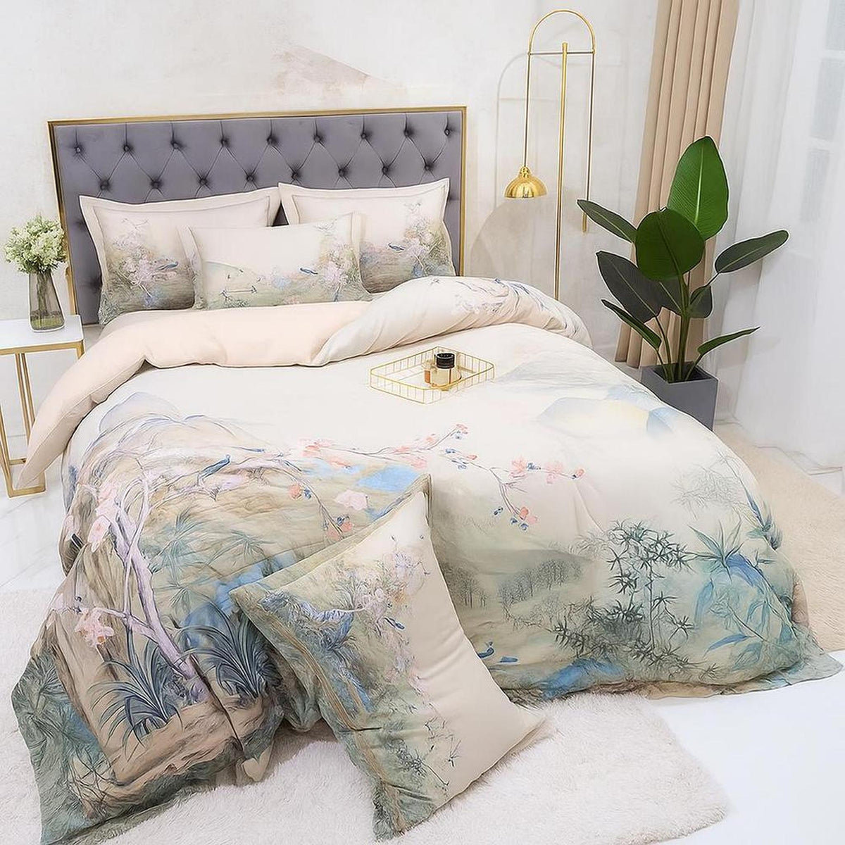 Luxury 600 TC 100% Egyptian Cotton Duvet Cover Set-Duvet Covers-Glompi-Glompi