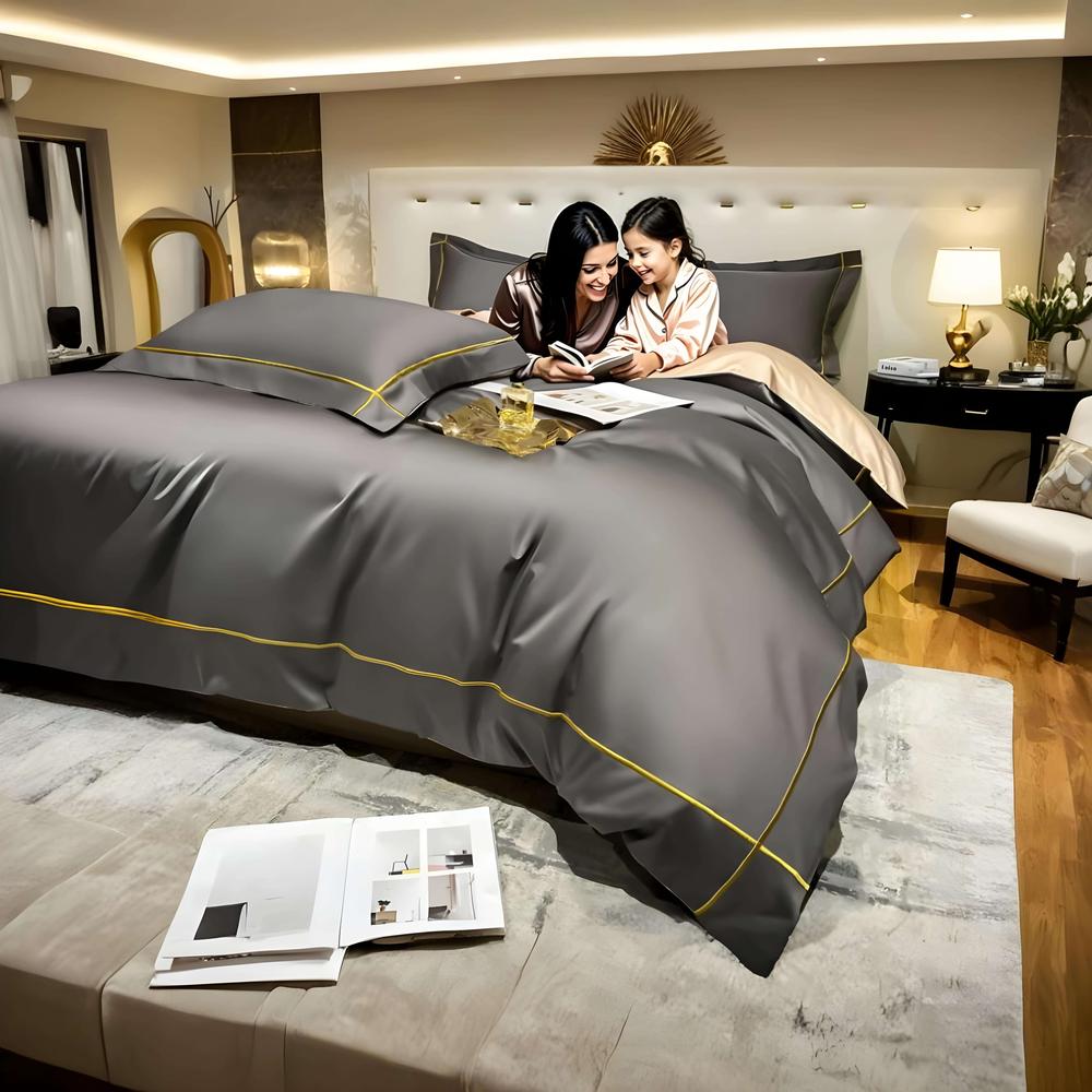 Luxury Egyptian Cotton Bedding Set with Duvet Cover & Pillowcases