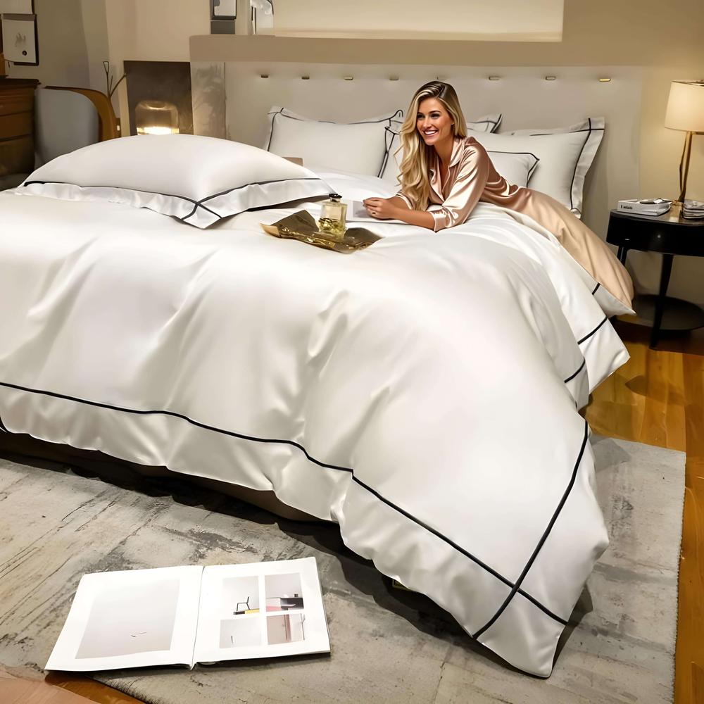 Luxury Egyptian Cotton Bedding Set with Duvet Cover & Pillowcases