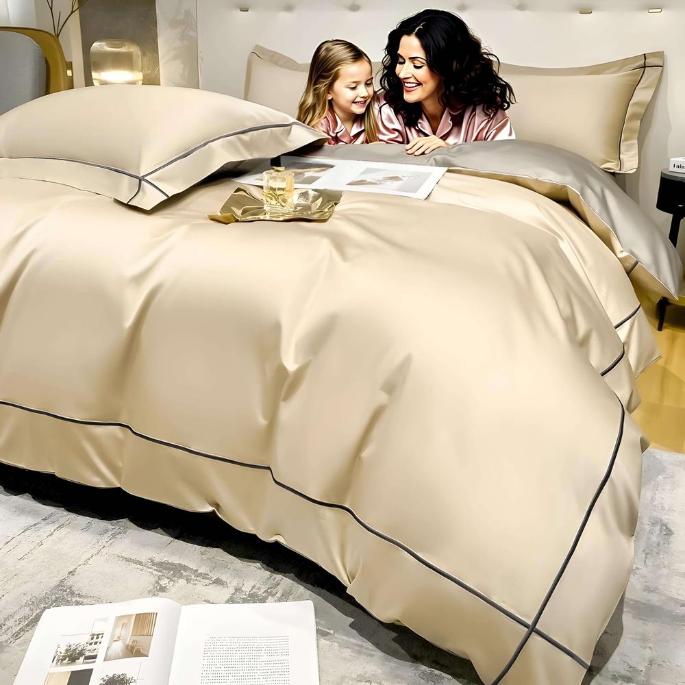 Luxury Egyptian Cotton Bedding Set with Duvet Cover & Pillowcases