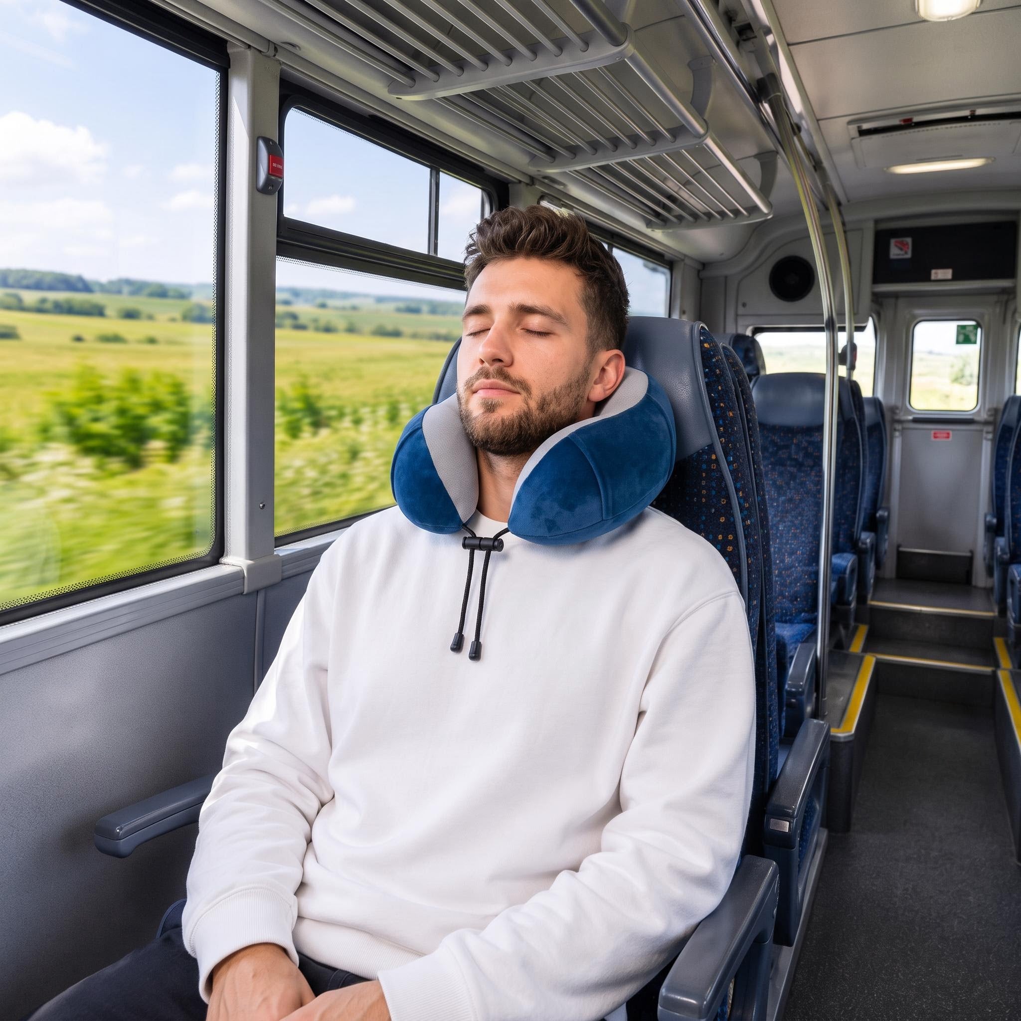 Memory Foam Travel Neck Pillow for Comfort on the Go