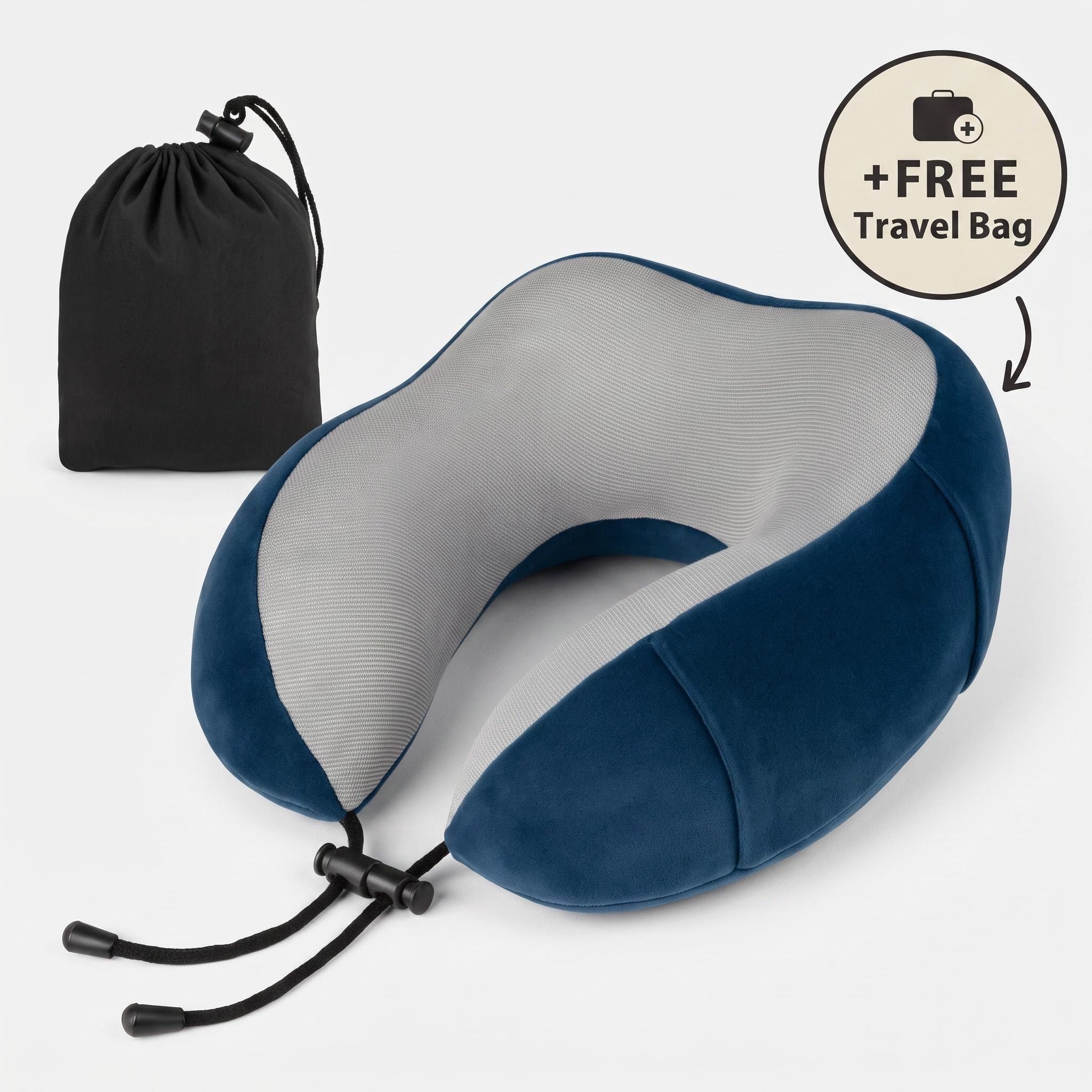Memory Foam Travel Neck Pillow for Comfort on the Go
