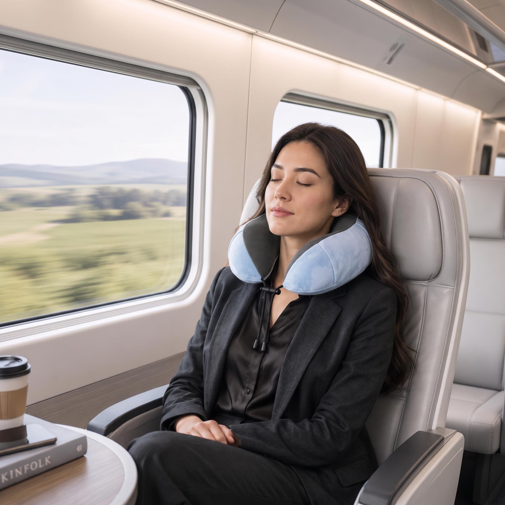 Memory Foam Travel Neck Pillow for Comfort on the Go