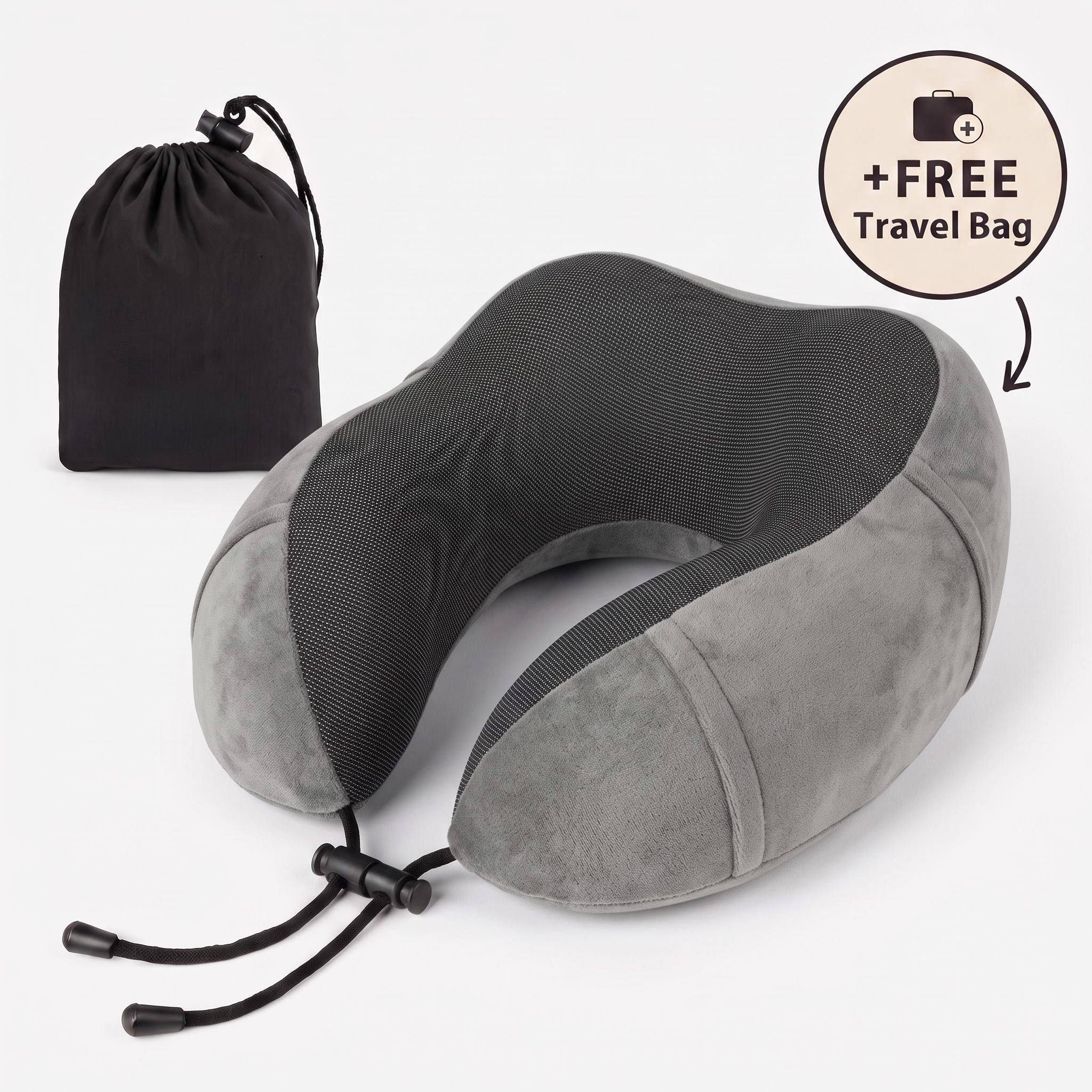 Memory Foam Travel Neck Pillow for Comfort on the Go