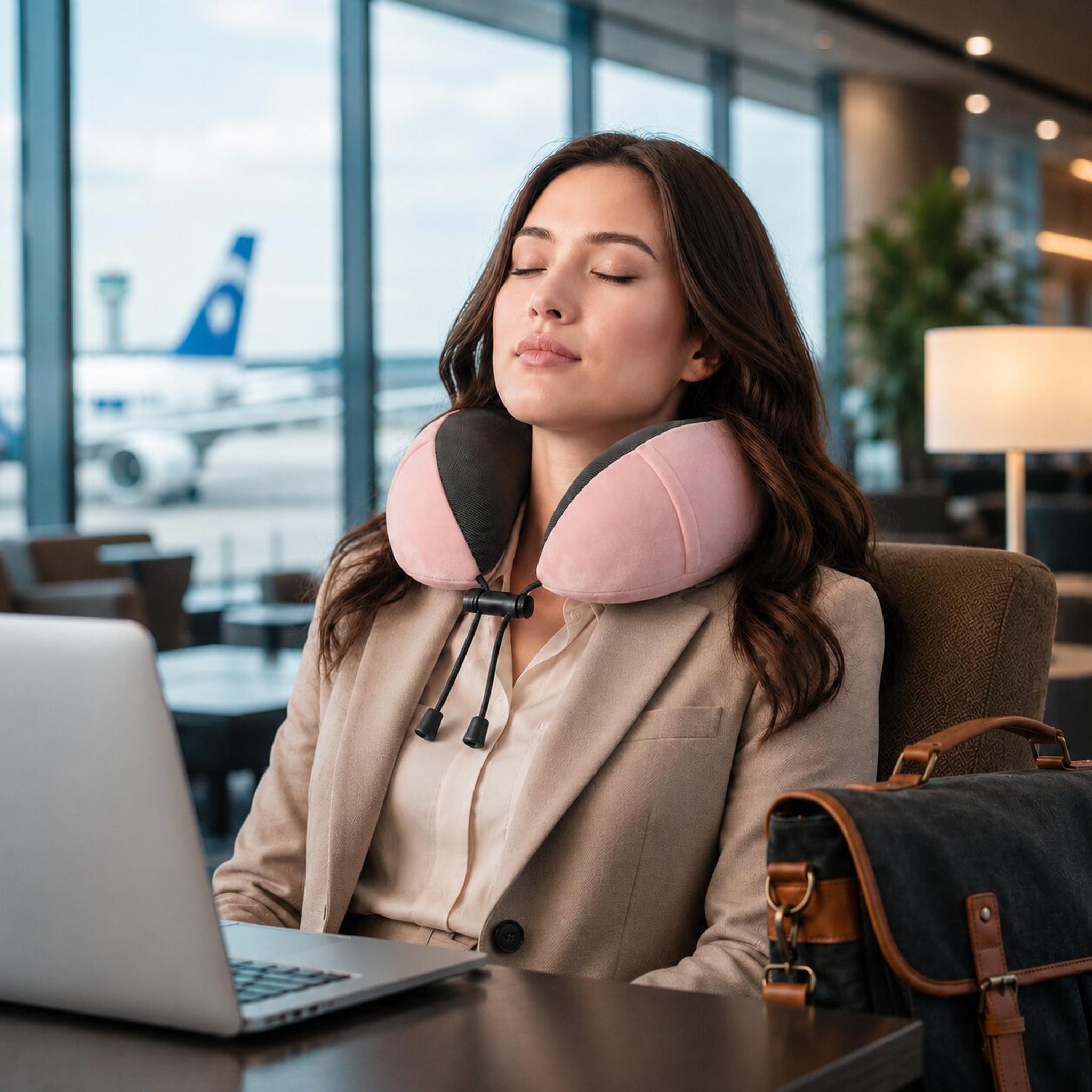 Memory Foam Travel Neck Pillow for Comfort on the Go
