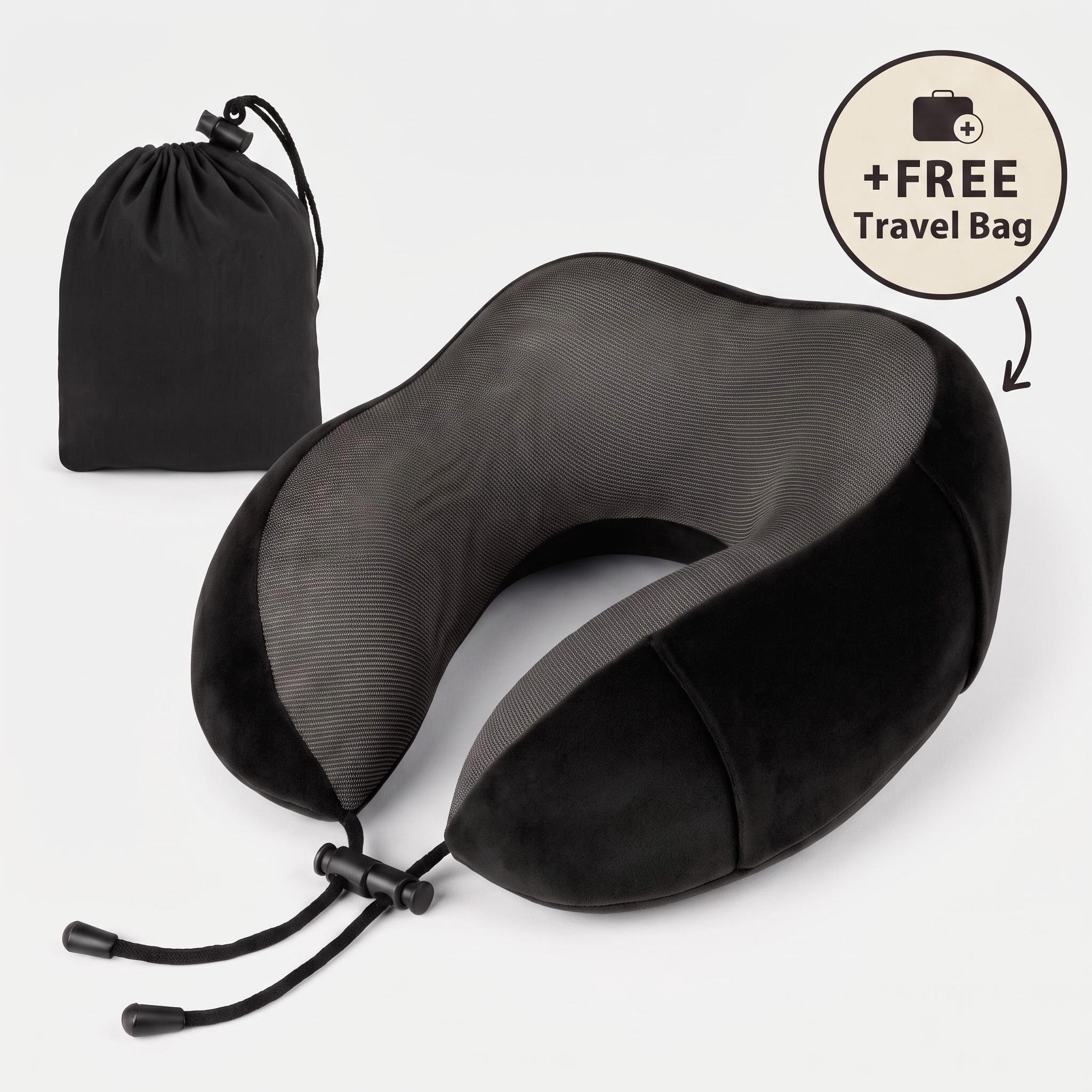 Memory Foam Travel Neck Pillow for Comfort on the Go