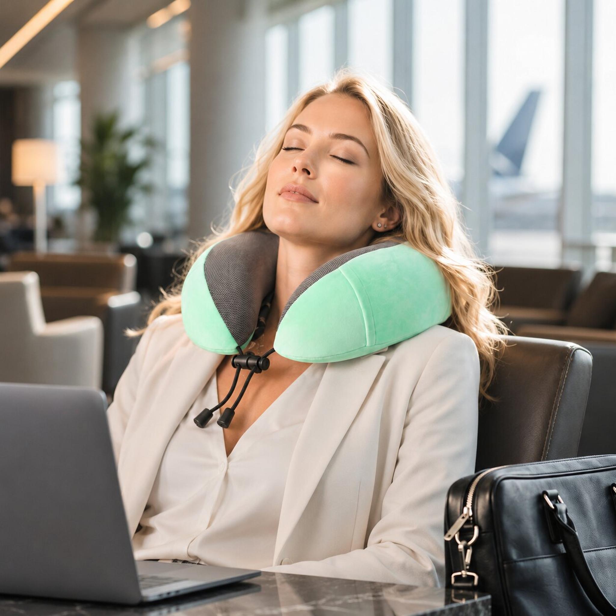 Memory Foam Travel Neck Pillow for Comfort on the Go