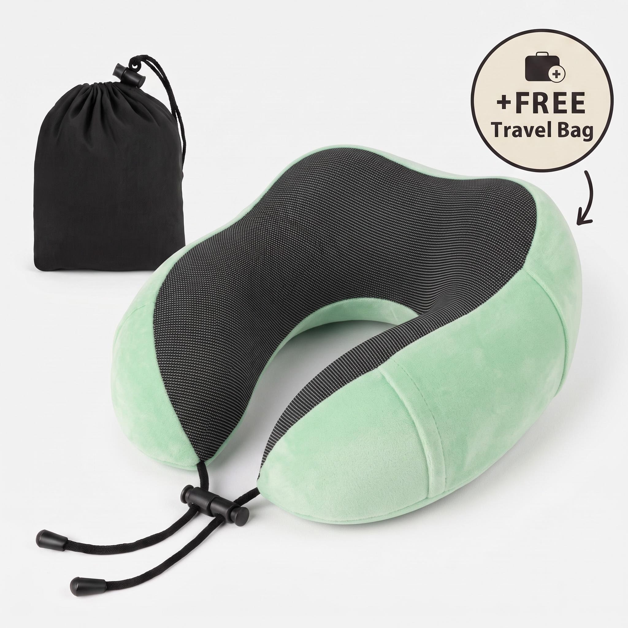 Memory Foam Travel Neck Pillow for Comfort on the Go