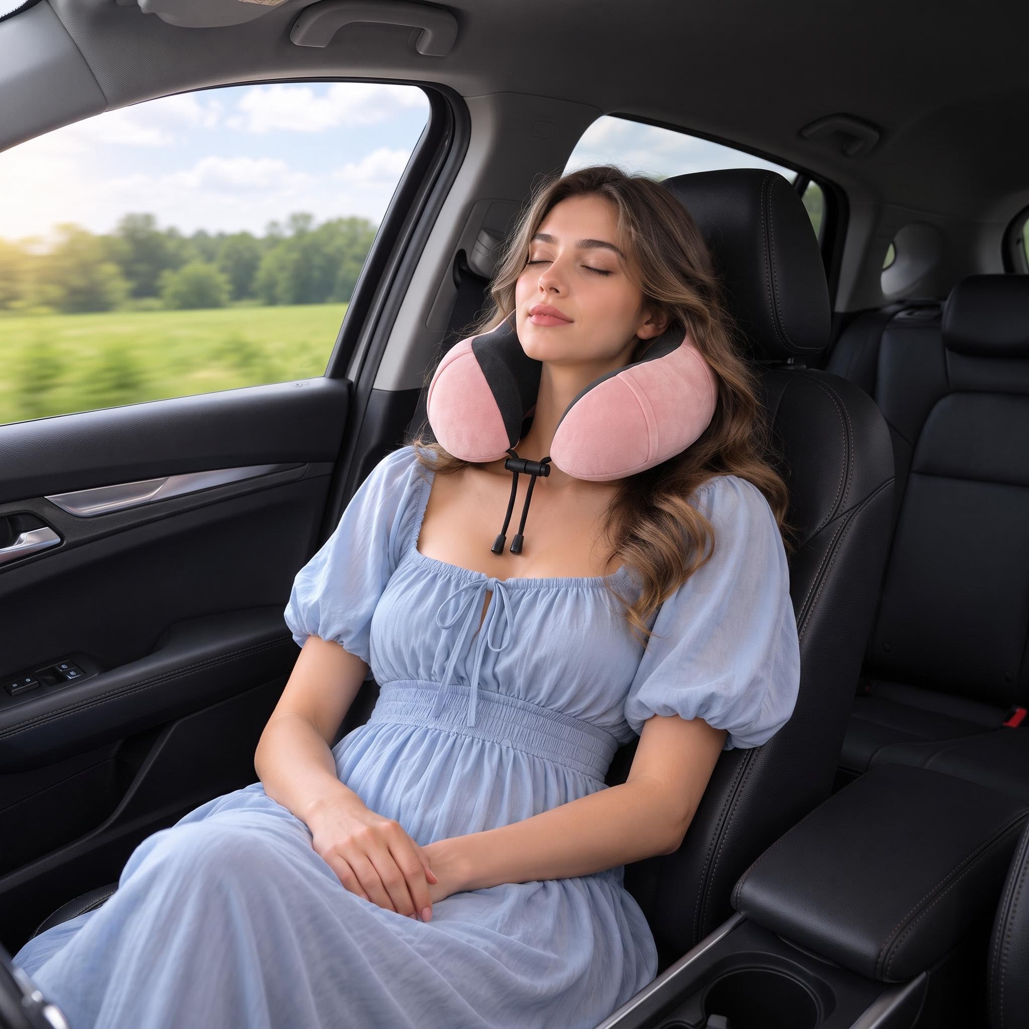 Memory Foam Travel Neck Pillow for Comfort on the Go