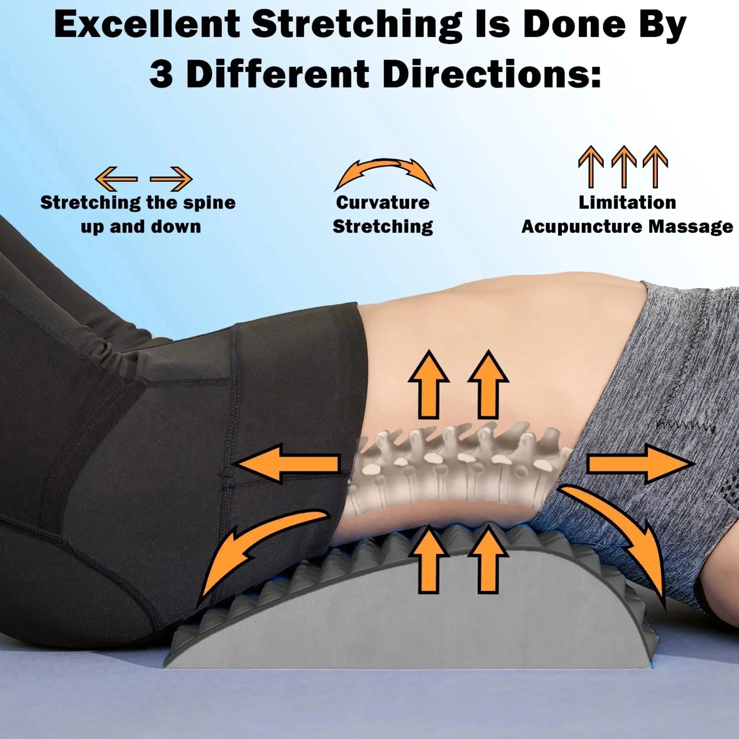 Ergonomic Back Stretcher & Neck Support Pillow