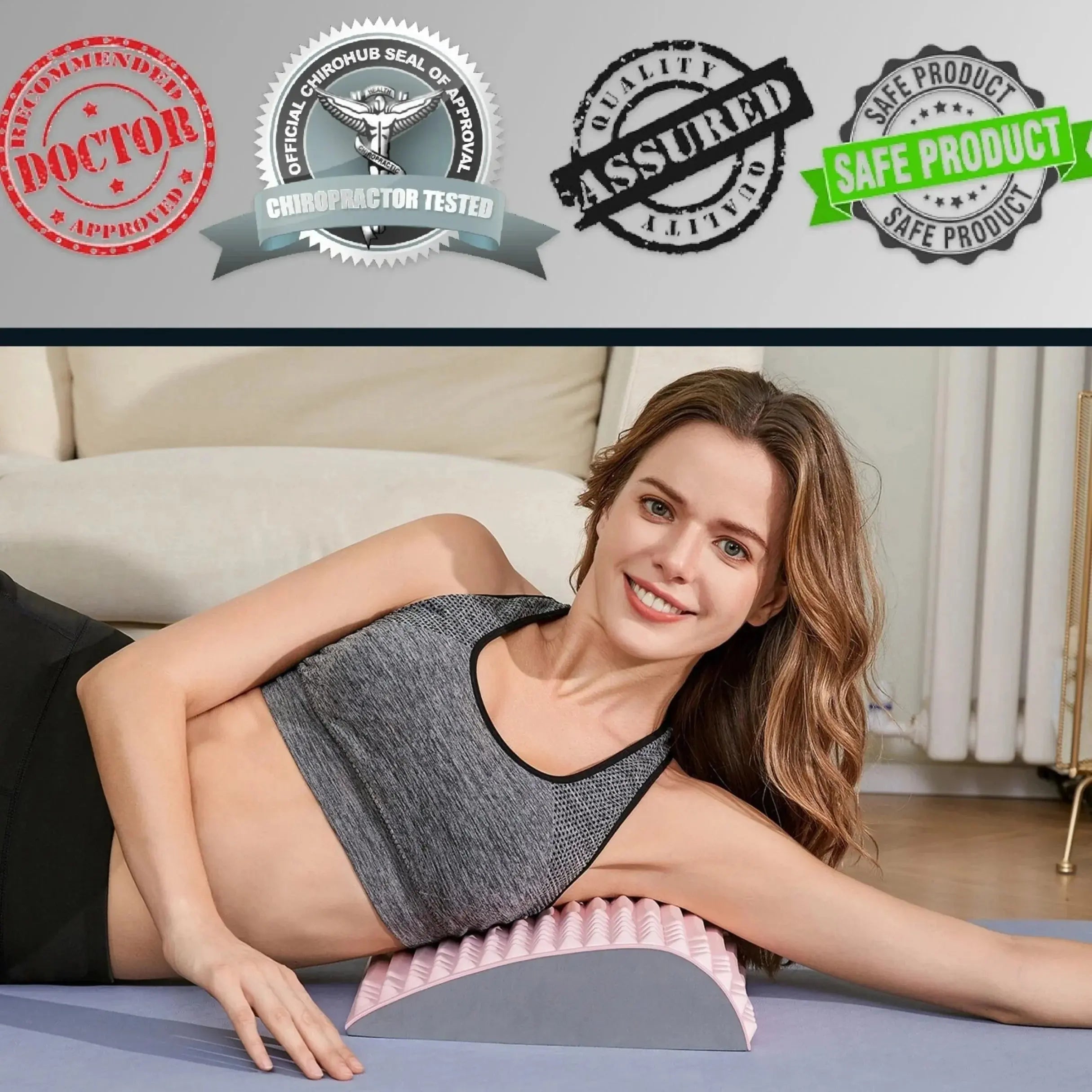 Ergonomic Back Stretcher & Neck Support Pillow