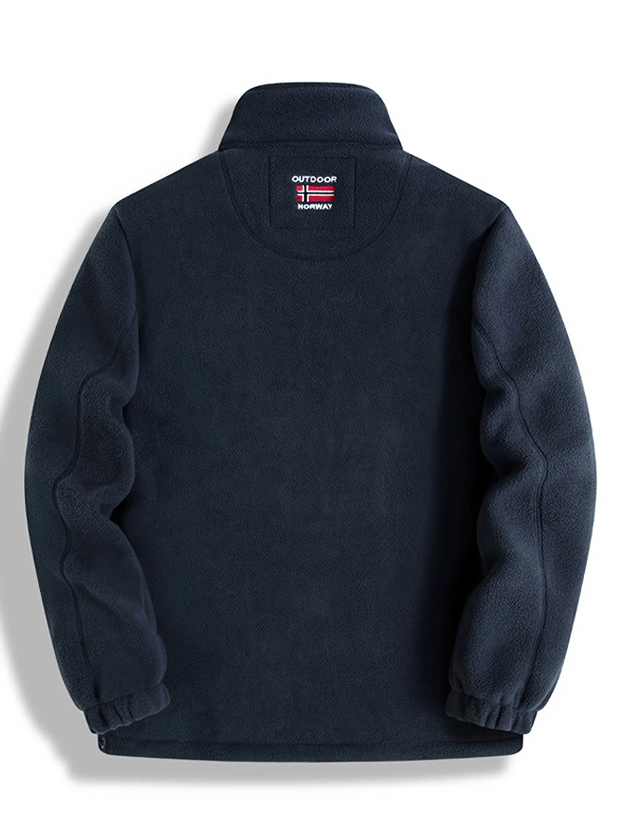 Men's Classic Fleece Jacket with Zip Closure and Side Pockets 2