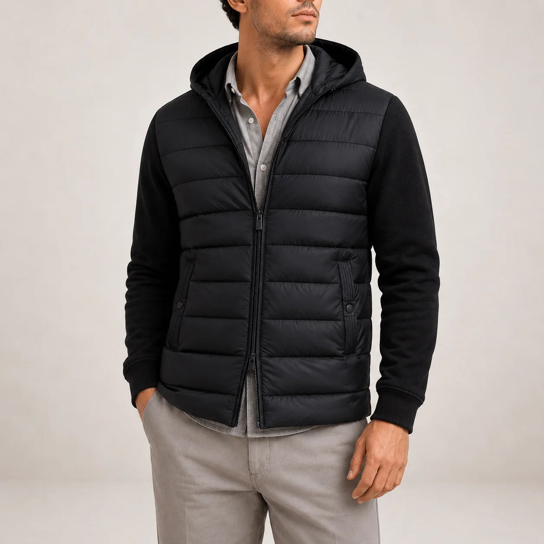 Men's Lightweight Hooded Puffer Jacket for Everyday Wear 0